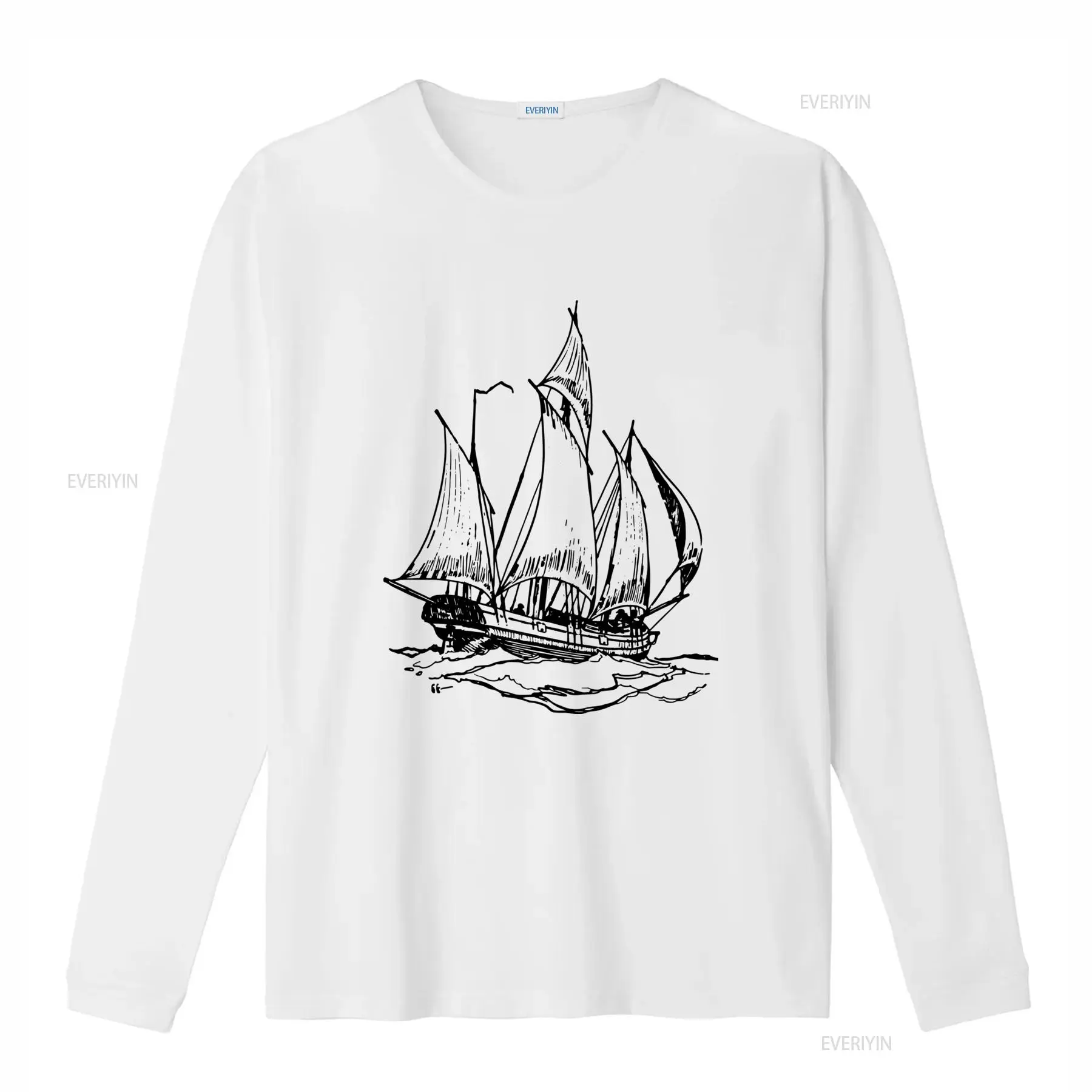 تي شيرت كلاسيكي بطبعة قارب شون - مراجعة Vintage Yacht Fashion وسعره
