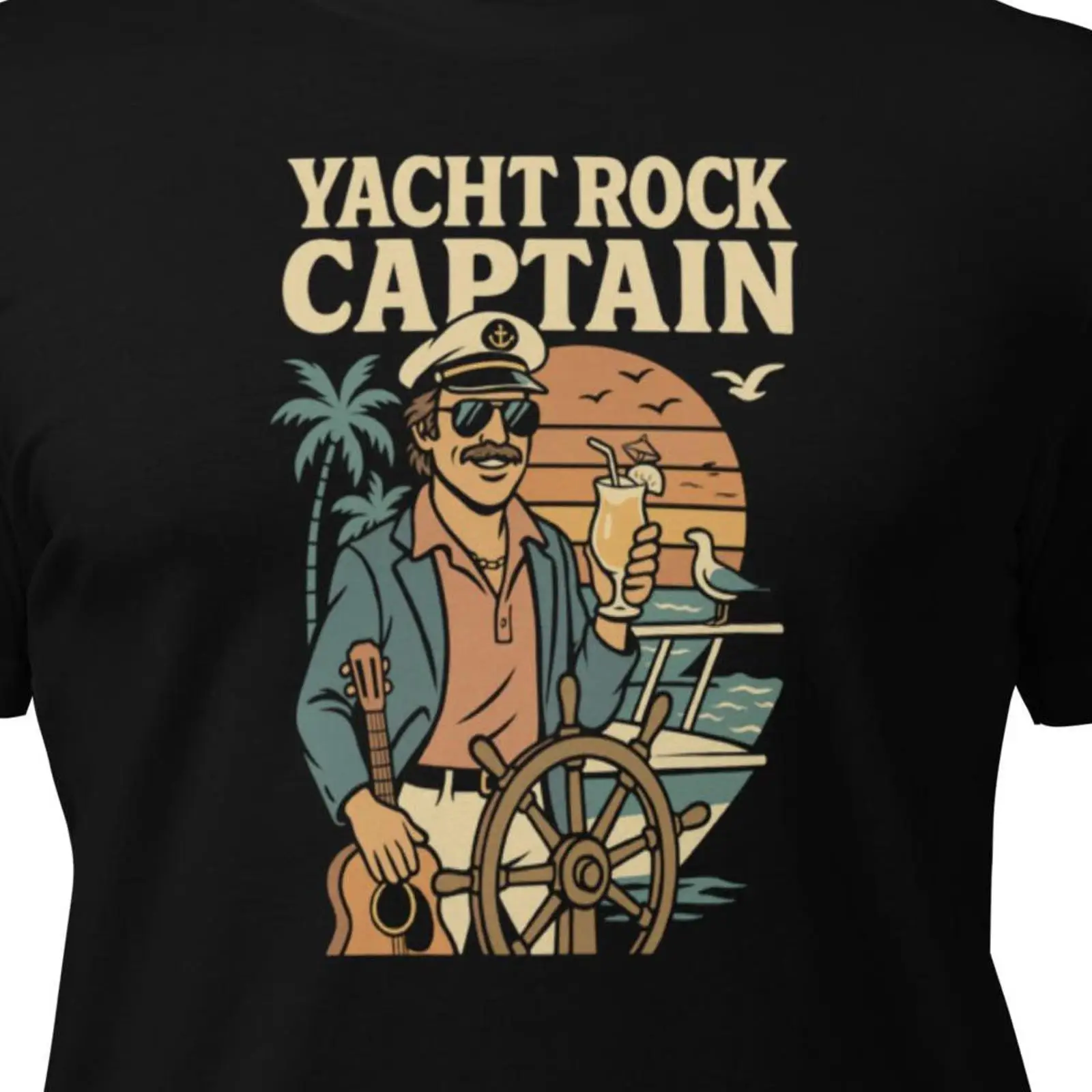 تي شيرت كابتن يخت روك بتصميم ر - مراجعة Vintage Yacht Fashion وسعره