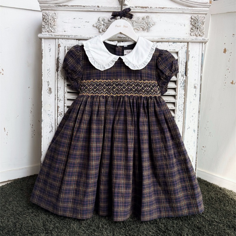 فستان بناتي طويل الأكمام مطرز  - مراجعة Vintage Fashion La وسعره